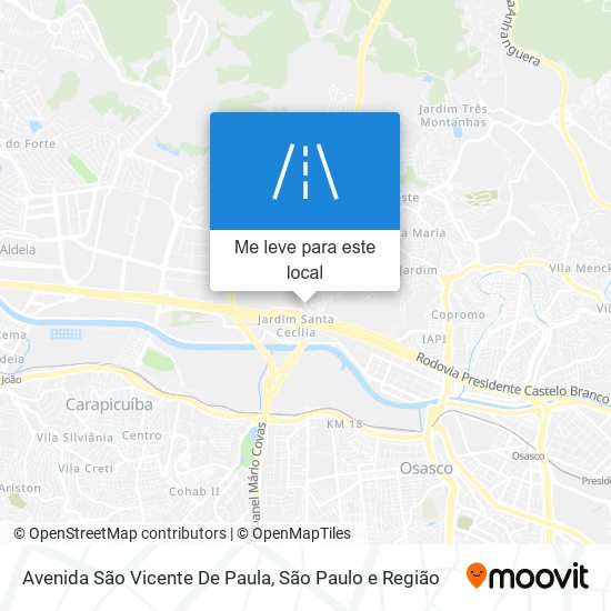 Avenida São Vicente De Paula mapa