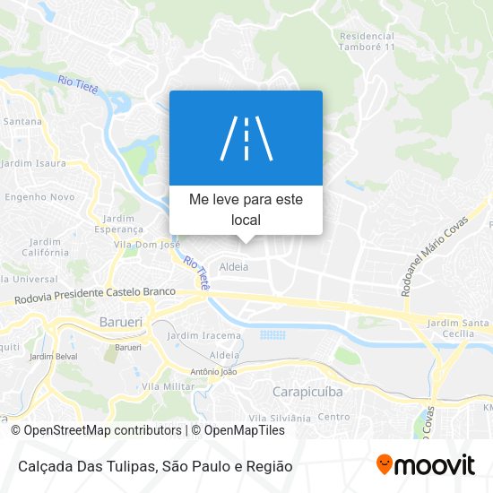Calçada Das Tulipas mapa
