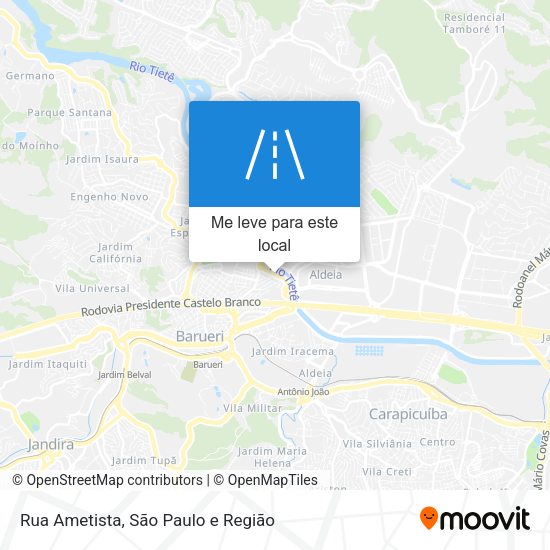 Rua Ametista mapa
