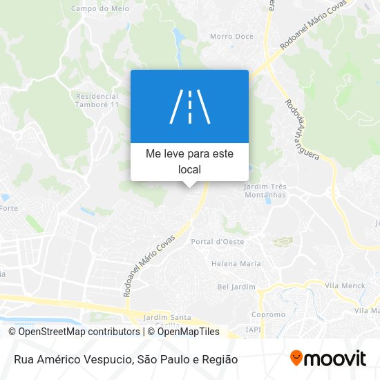 Rua Américo Vespucio mapa