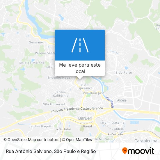 Rua Antônio Salviano mapa