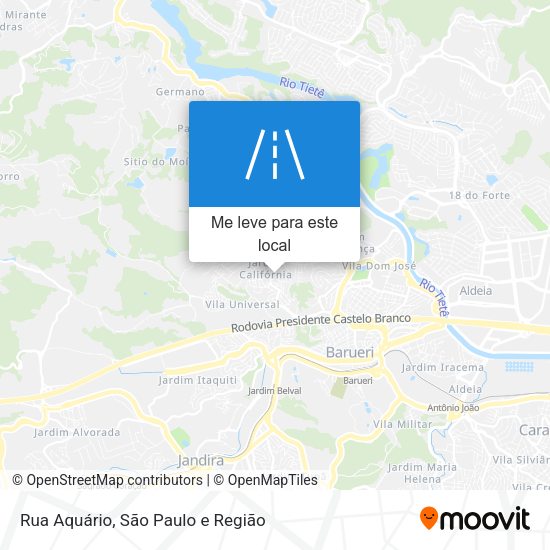 Rua Aquário mapa