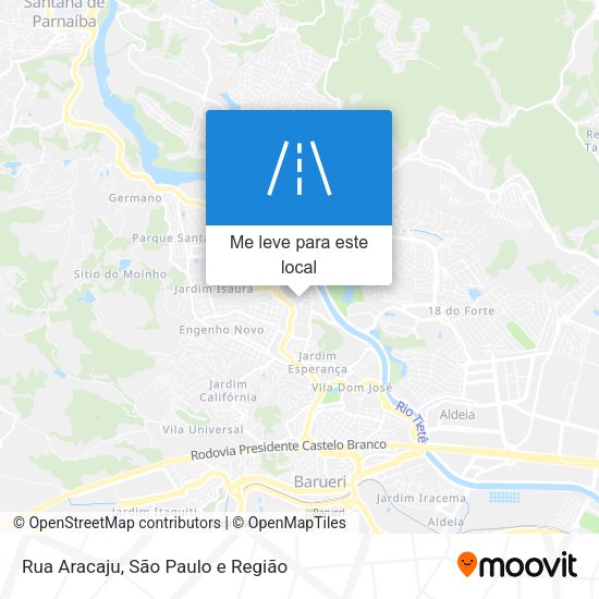 Rua Aracaju mapa