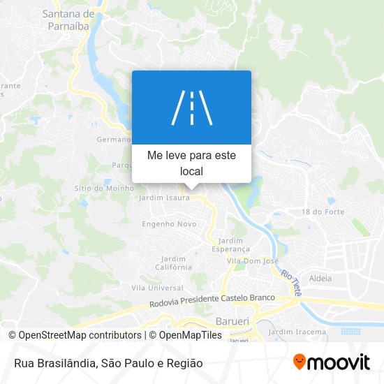 Rua Brasilândia mapa