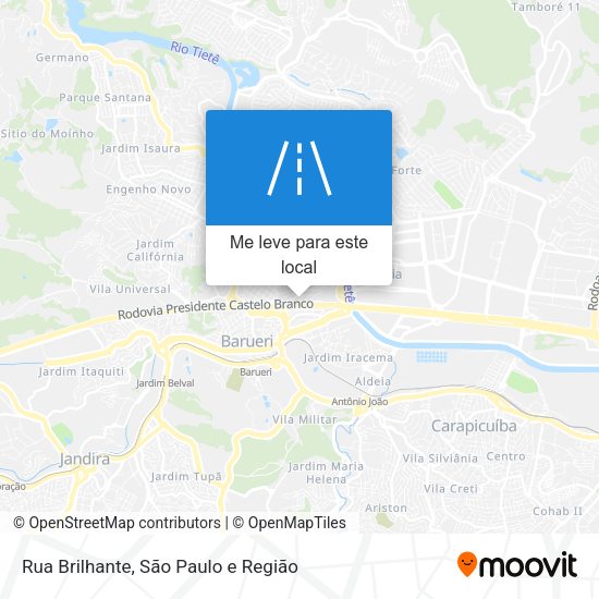 Rua Brilhante mapa
