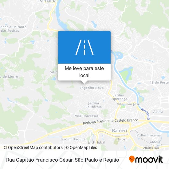 Rua Capitão Francisco César mapa