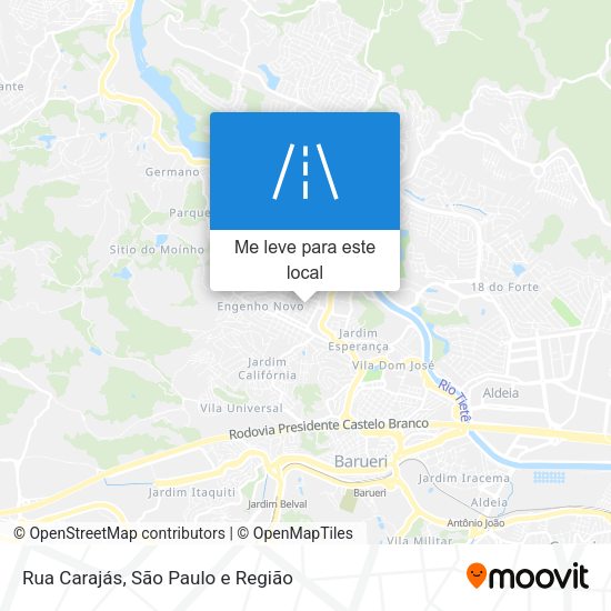 Rua Carajás mapa