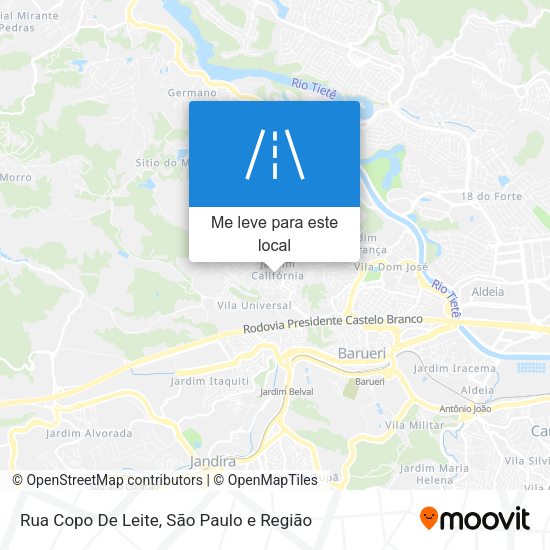 Rua Copo De Leite mapa
