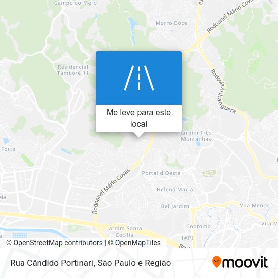 Rua Cândido Portinari mapa
