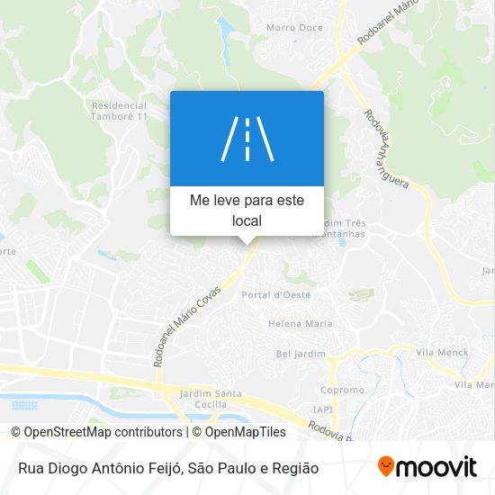 Rua Diogo Antônio Feijó mapa