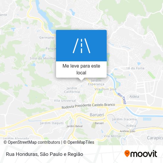 Rua Honduras mapa