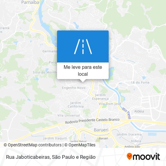 Rua Jaboticabeiras mapa