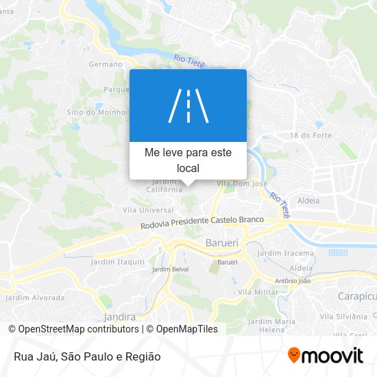 Rua Jaú mapa