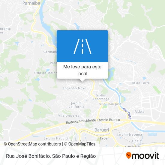 Rua José Bonifácio mapa