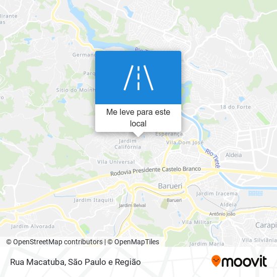 Rua Macatuba mapa