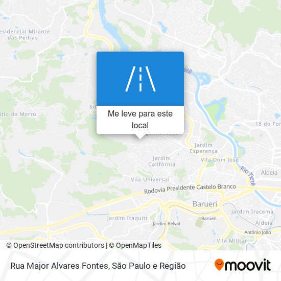 Rua Major Alvares Fontes mapa