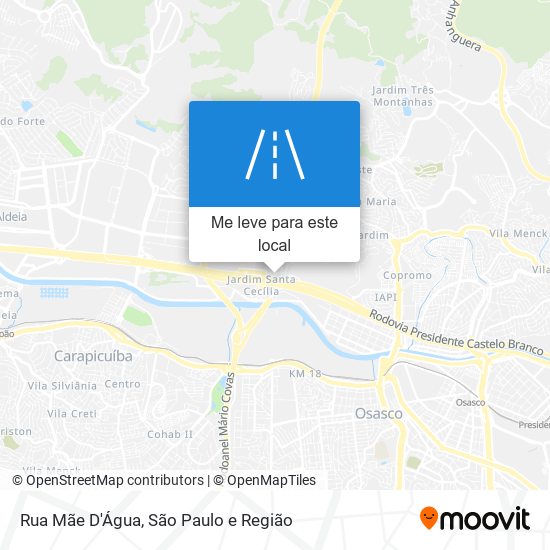 Rua Mãe D'Água mapa