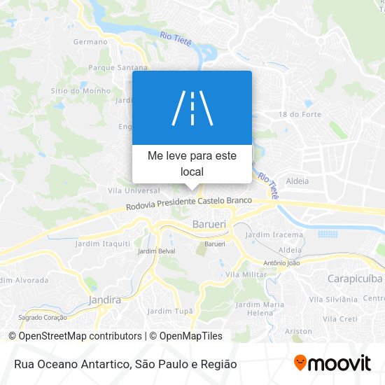 Rua Oceano Antartico mapa