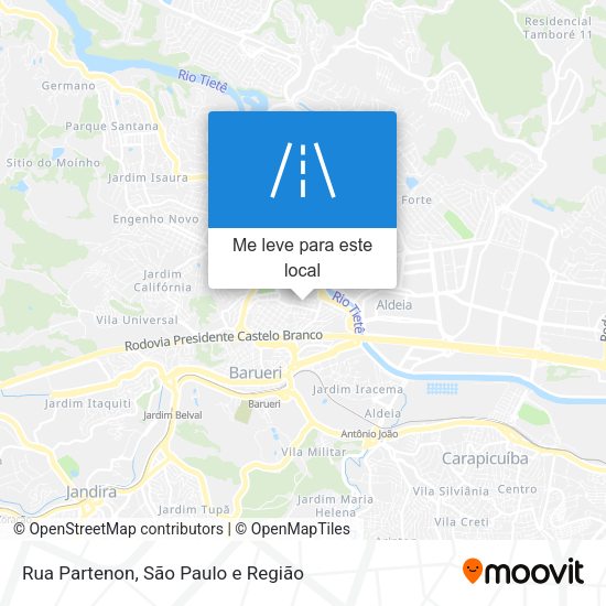 Rua Partenon mapa