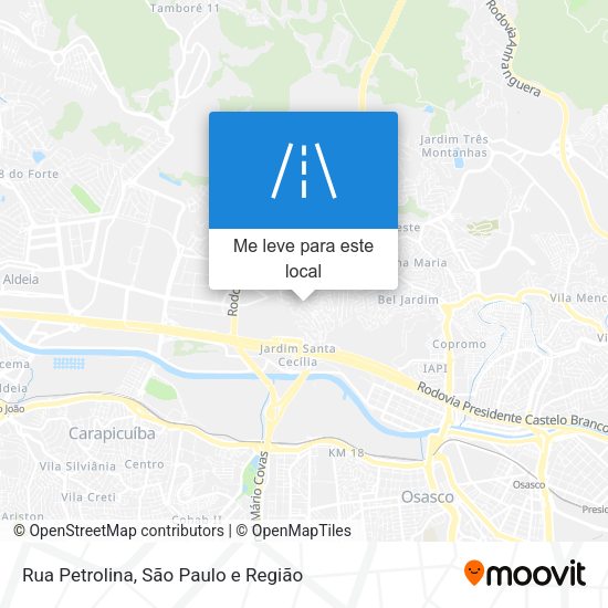 Rua Petrolina mapa