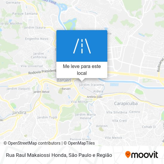 Rua Raul Makaiossi Honda mapa