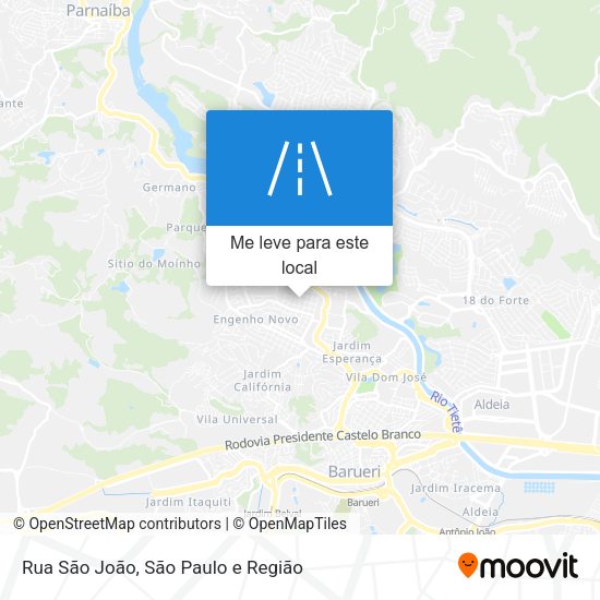 Rua São João mapa