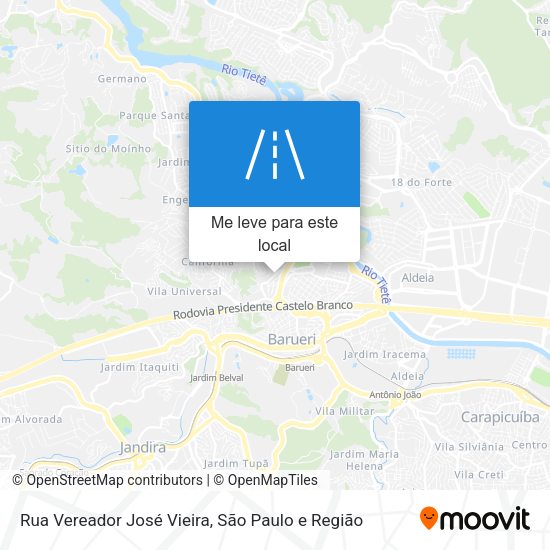 Rua Vereador José Vieira mapa