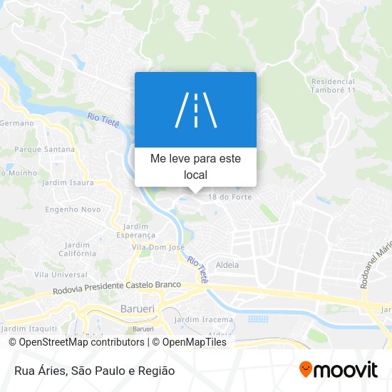 Rua Áries mapa