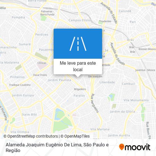 Alameda Joaquim Eugênio De Lima mapa