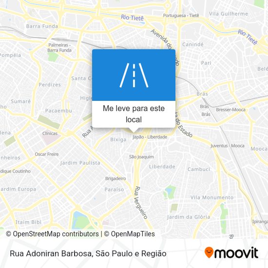 Rua Adoniran Barbosa mapa