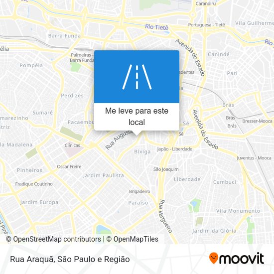 Rua Araquã mapa