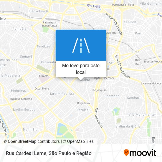 Rua Cardeal Leme mapa
