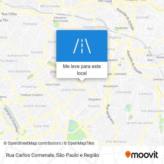 Rua Carlos Comenale mapa