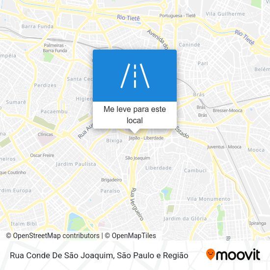Rua Conde De São Joaquim mapa