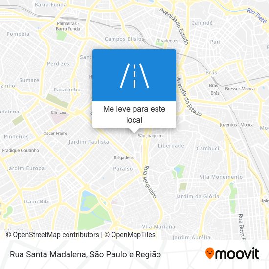Rua Santa Madalena mapa