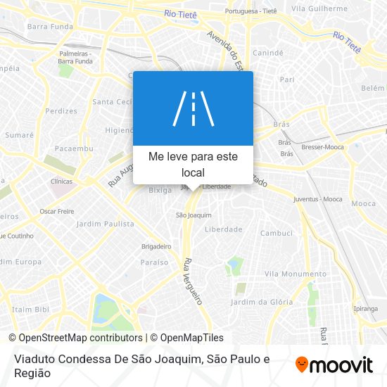 Viaduto Condessa De São Joaquim mapa