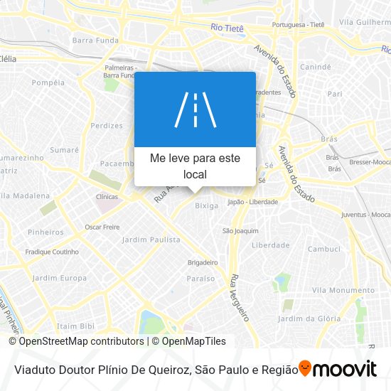 Viaduto Doutor Plínio De Queiroz mapa