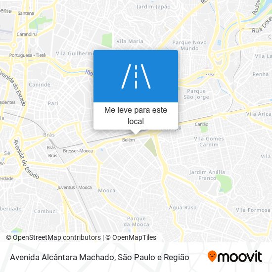Avenida Alcântara Machado mapa