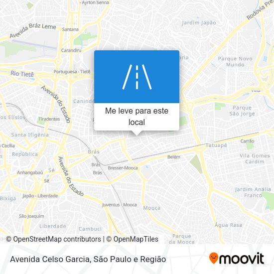 Avenida Celso Garcia mapa
