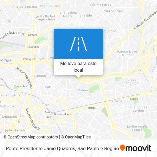 Ponte Presidente Jânio Quadros mapa