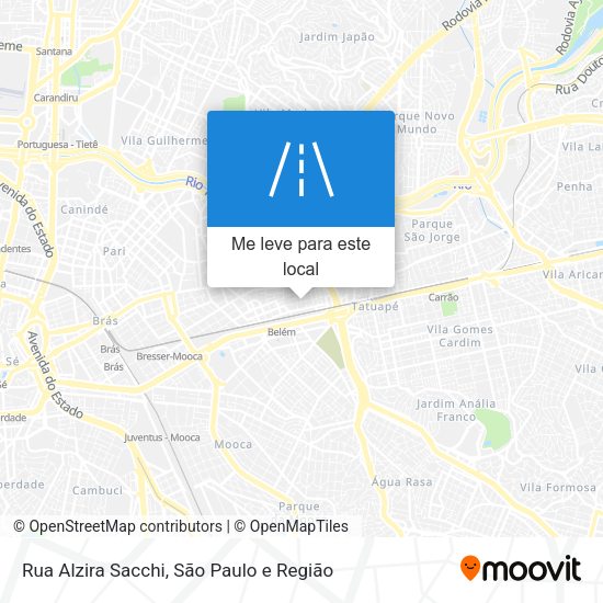 Rua Alzira Sacchi mapa