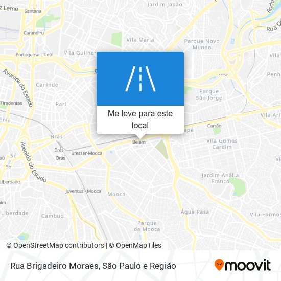 Rua Brigadeiro Moraes mapa