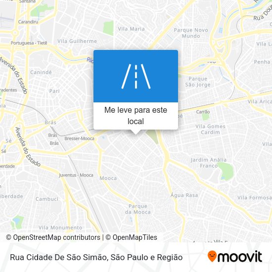 Rua Cidade De São Simão mapa