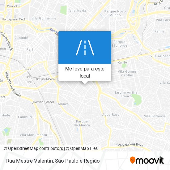 Rua Mestre Valentin mapa