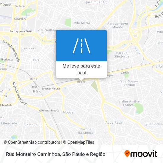 Rua Monteiro Caminhoá mapa