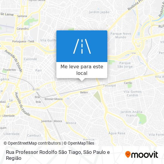 Rua Professor Rodolfo São Tiago mapa