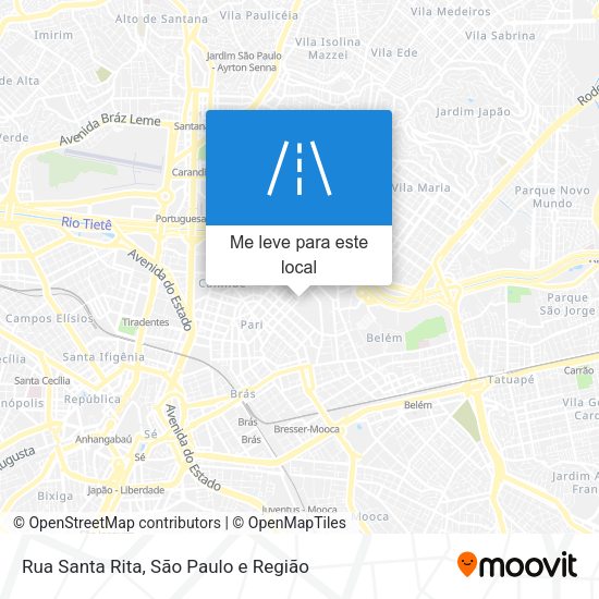 Rua Santa Rita mapa