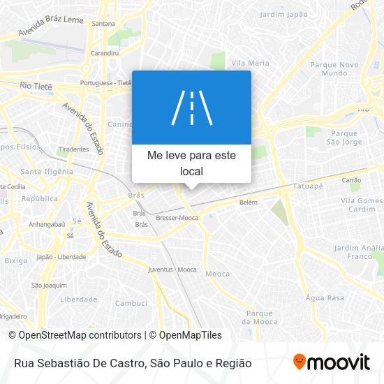 Rua Sebastião De Castro mapa