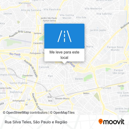 Rua Silva Teles mapa