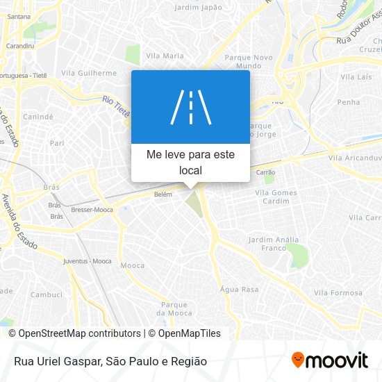 Rua Uriel Gaspar mapa